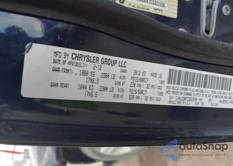 2012 Jeep Compass Sport from USA, damaged, VIN 1C4NJCBB7CD622496